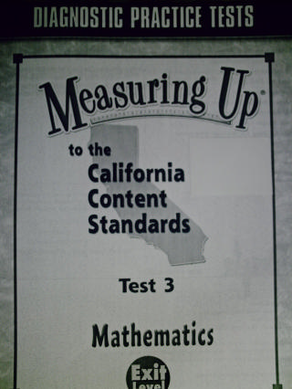 (image for) Measuring Up Mathematics Exit Level Test 3 (CA)(P) by Miller