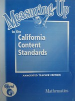 (image for) Measuring Up Mathematics Level G ATE (CA)(TE)(P) by Miller