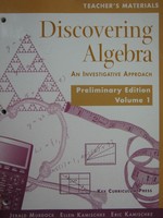 (image for) Discovering Algebra An Investigative Approach TM 1 (TE)(P)