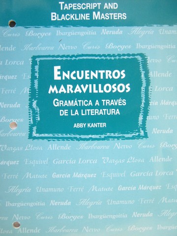 (image for) Encuentros maravillosos Tapescript & Blackline Masters (P)