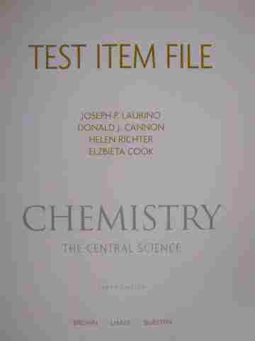 (image for) Chemistry 10th Edition Test Item File (P) by Laurino, Cannon, Richter, & Cook