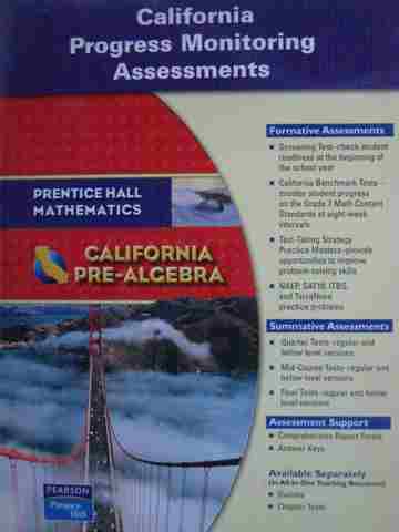 (image for) California Pre-Algebra Progress Monitoring Assessments (CA)(P) - Click Image to Close