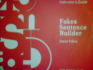 (image for) Fokes Sentence Builder Instructor's Guide (TE)(Spiral) by Fokes