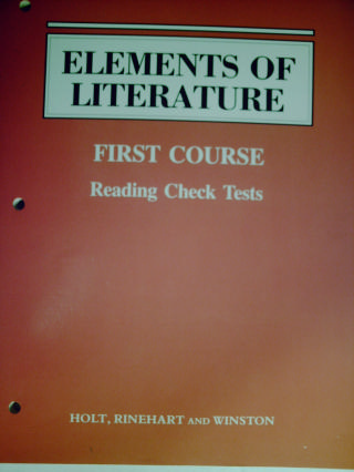 (image for) Elements of Literature 1st Course Reading Check Tests (P)