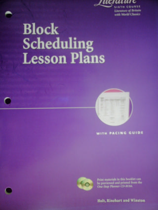 (image for) Elements of Literature 6th Course Block Scheduling Lesson (P)