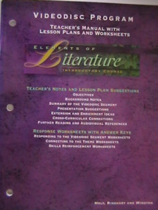 (image for) Elements of Literature Introductory Videodisc Program TM (TE)(P)