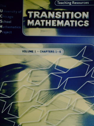 (image for) UCSMP Transition Mathematics Volume 1 Teaching Resources (P)