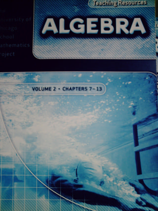 (image for) UCSMP Algebra Teaching Resources Volume 2 Chapters 7-13 (TE)(P)