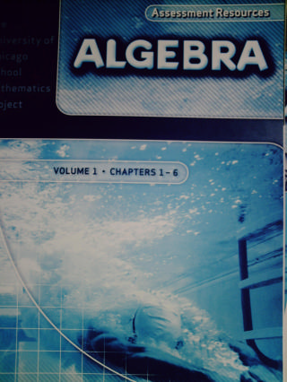 (image for) UCSMP Algebra Assessment Resources Volume 1 Chapters 1-6 (P)