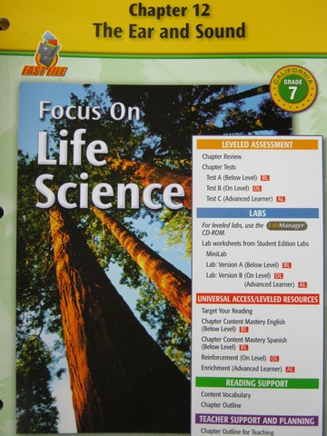(image for) Focus on Life Science Chapter Resources 12 (CA)(P)
