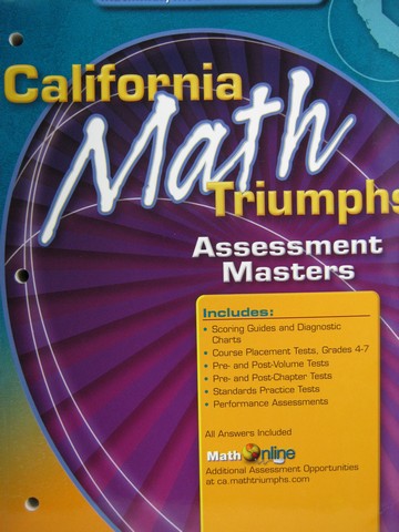 (image for) California Math Triumphs Assessment Masters (CA)(P)