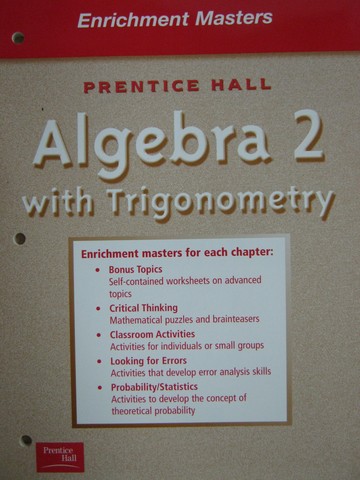 (image for) Algebra 2 with Trigonometry Enrichment Masters (P)