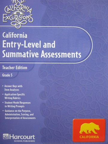 (image for) California Excursions 5 Entry-Level & Summative (CA)(TE)(P)