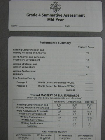 (image for) California Excursions 4 Summative Assessment Mid-Year (CA)(P)
