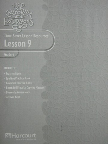 (image for) HSP California Excursions 4 Time-Saver Lesson Resources 9 (P)