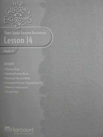 (image for) HSP California Excursions 4 Time-Saver Lesson Resources 14 (P)