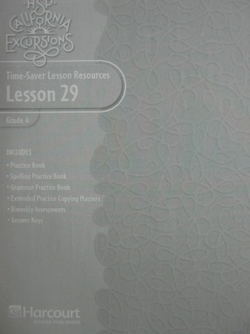 (image for) HSP California Excursions 4 Time-Saver Lesson Resources 29 (P)