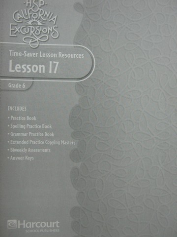 (image for) HSP California Excursions 6 Time-Saver Lesson Resources 17 (P)