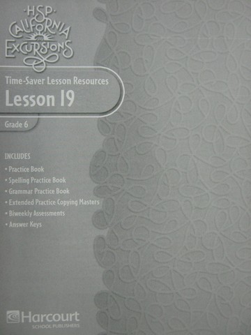 (image for) HSP California Excursions 6 Time-Saver Lesson Resources 19 (P)