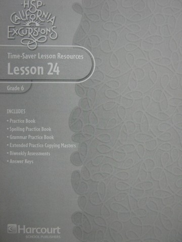(image for) HSP California Excursions 6 Time-Saver Lesson Resources 24 (P)