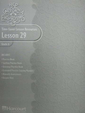 (image for) HSP California Excursions 6 Time-Saver Lesson Resources 29 (P)