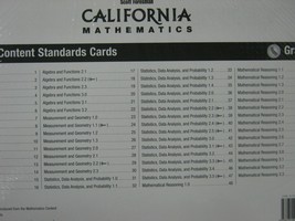 (image for) California Mathematics 6 Content Standards Cards (CA)(Pk)