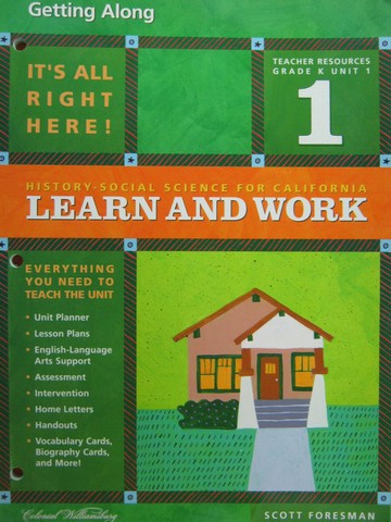 (image for) History-Social Science for California K Unit 1 TR (CA)(TE)(P)