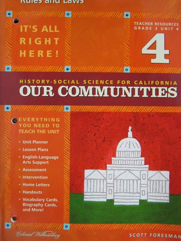 (image for) History-Social Science for California 3 Unit 4 TR (CA)(TE)(P)
