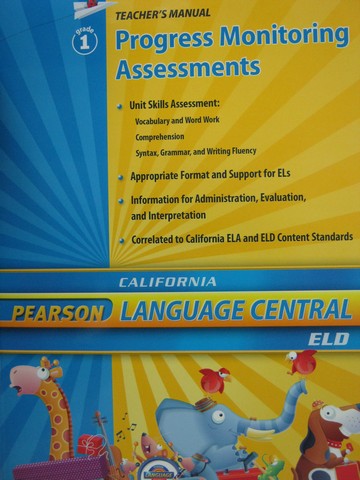 (image for) Language Central 1 Progress Monitoring Assessments (CA)(TE)(P)