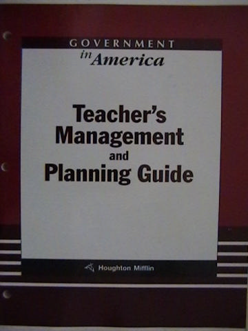(image for) Government in America Teacher's Management & Planning (TE)(P)