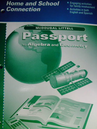 (image for) Passport to Algebra & Geometry Home School Connections (P)