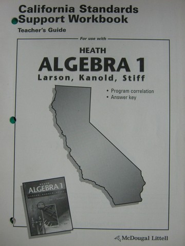 (image for) Algebra 1 CA Standards Support Workbook TG (CA)(TE)(P)