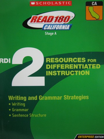 (image for) Read 180 Stage A RDI 2 Writing & Grammar Strategies (CA)(P)