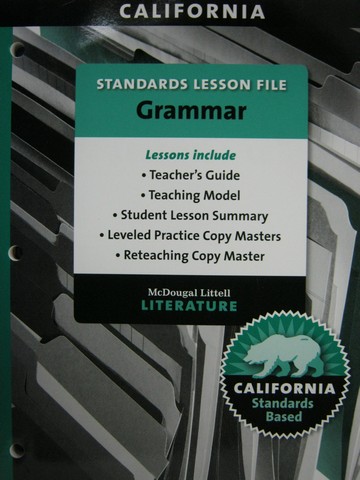 (image for) Literature 8 Standards Lesson File Grammar (CA)(P)
