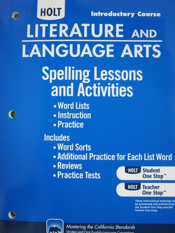 (image for) Spelling Lessons & Activities Introductory Course (CA)(P)