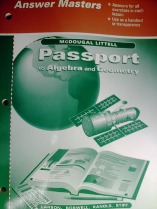 (image for) Passport to Algebra & Geometry Answer Masters (P)