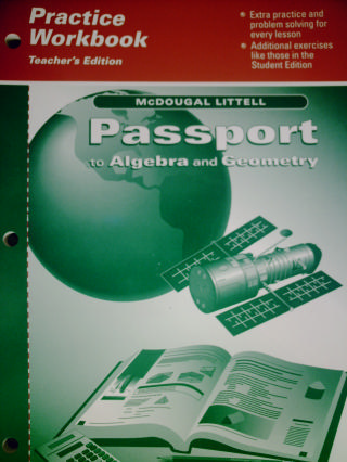 (image for) Passport to Algebra & Geometry Practice Workbook TE (TE)(P)
