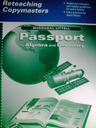 (image for) Passport to Algebra & Geometry Reteaching Copymasters (P)