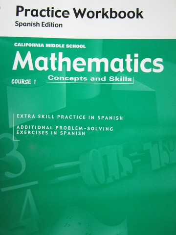 (image for) Mathematics Course 1 Practice Workbook Spanish Edition (CA)(P)