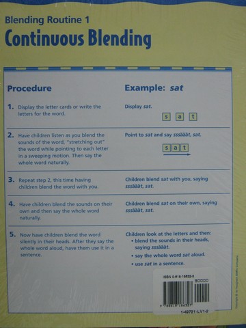 (image for) Reading 1-2 Blending Routine Cards (Pk)