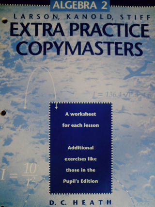 (image for) Heath Algebra 2 Extra Practice Copymasters with Answers (P)