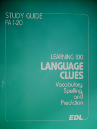 Learning 100 Language Clues Study Guide FA 1-20 (P) by Petraske, (image for) Learning 100 Language Clues Study Guide FA 1-20 (P) by Petraske,
