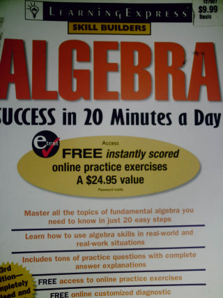 (image for) Algebra Success in 20 Minutes a Day 3rd Edition (P)
