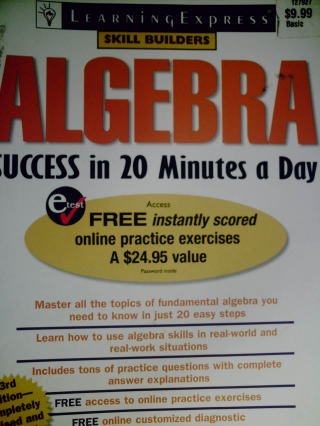 Algebra Success in 20 Minutes a Day 3rd Edition (P) (image for) Algebra Success in 20 Minutes a Day 3rd Edition (P)