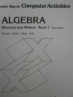(image for) Algebra Structure & Method 1 Computer Activities Answer Key (P)