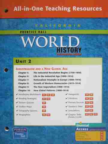 (image for) World History the Modern World All-in-One TR Unit 2 (CA)(TE)(P)