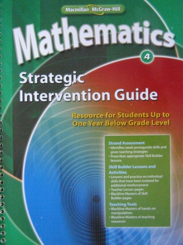 (image for) Mathematics 4 Strategic Intervention Guide (Spiral)