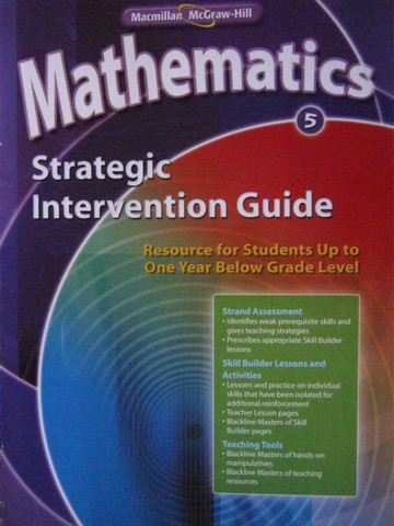 (image for) Mathematics 5 Strategic Intervention Guide (Spiral)