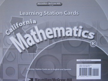 (image for) California Mathematics K Learning Station Cards (Pk)
