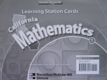 (image for) California Mathematics 1 Learning Station Cards (CA)(Pk)